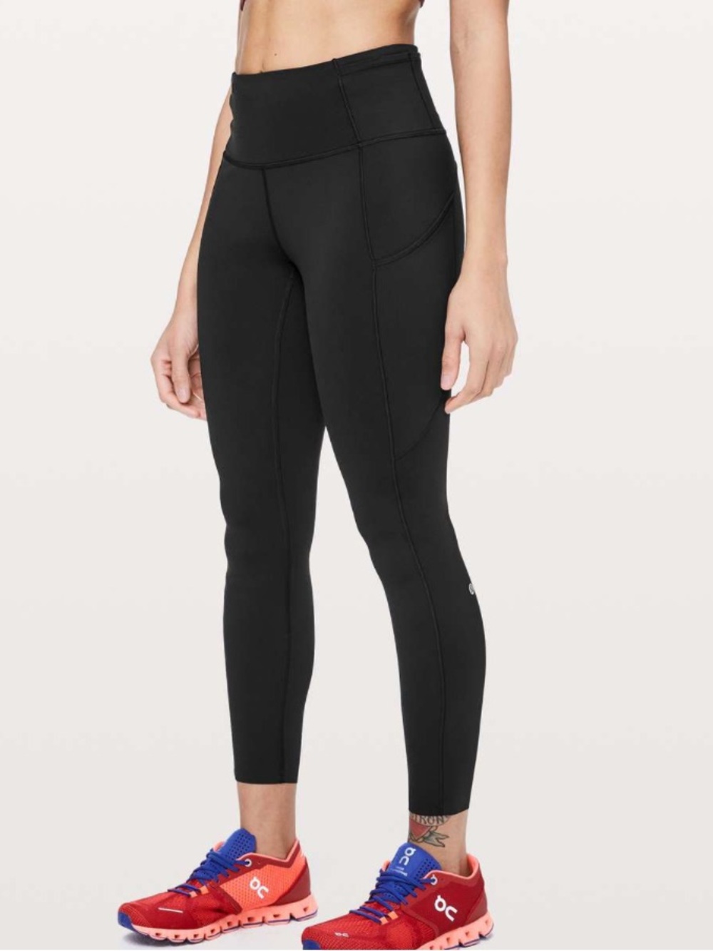 Lululemon Fast & Free 7/8 Leggings Nulux 25" Black